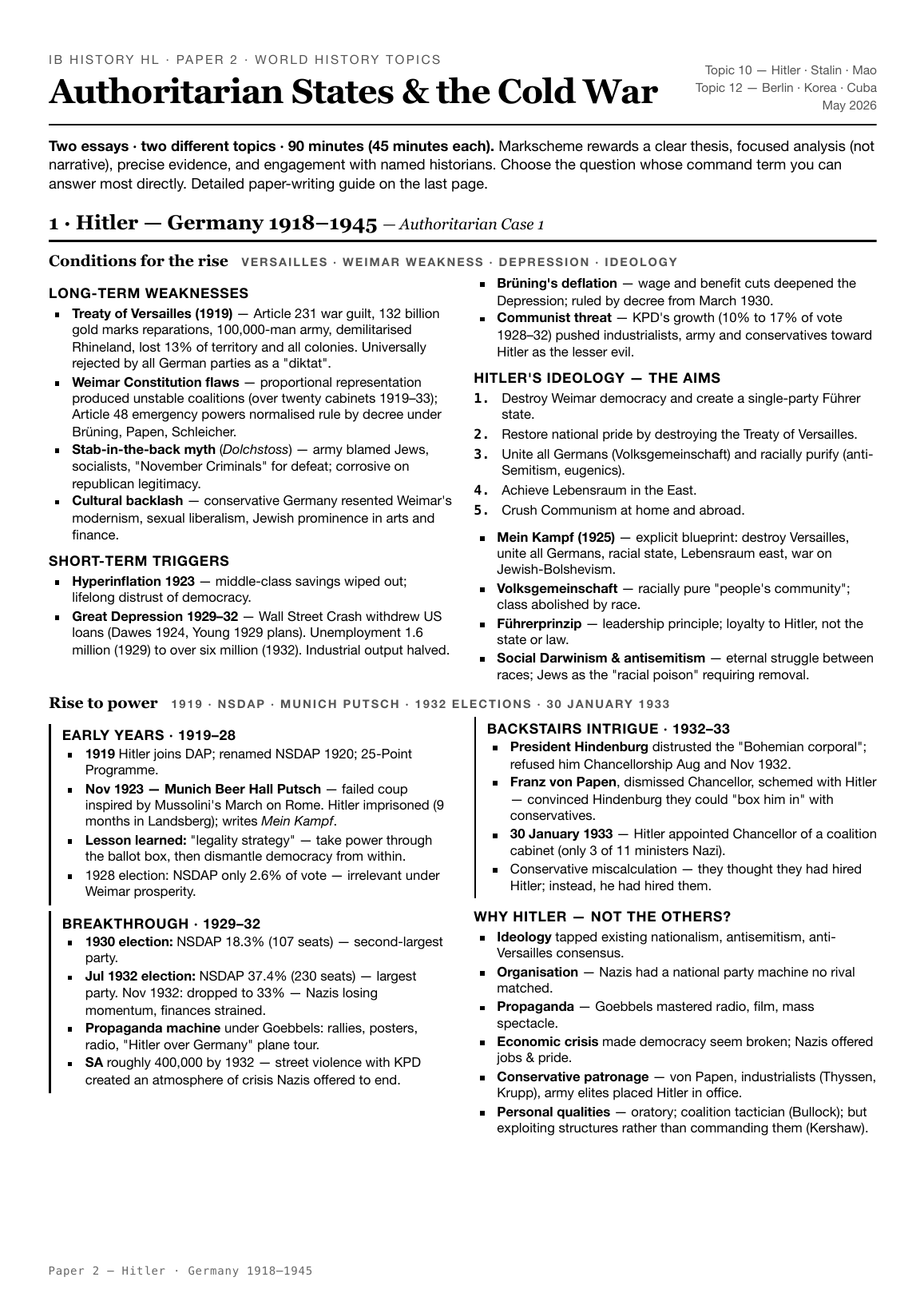 Paper 2 cheat sheet preview